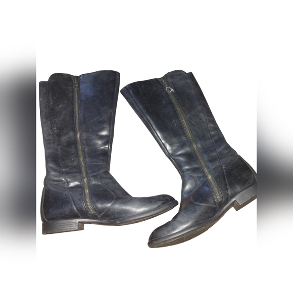 Born Larsen Black Tall Fall Winter Leather Studded Riding Moto Boot size… - Picture 3 of 9